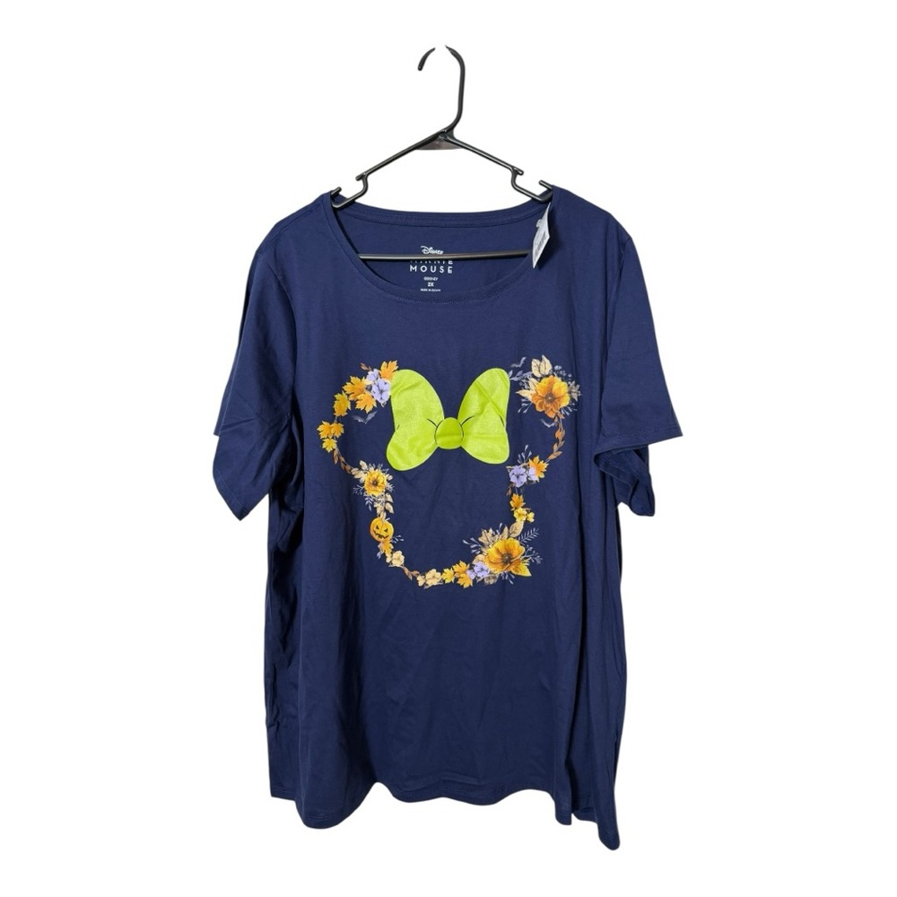 Disney Women’s Short Sleeve Minnie Tee - Autumn Floral 2x NWT
